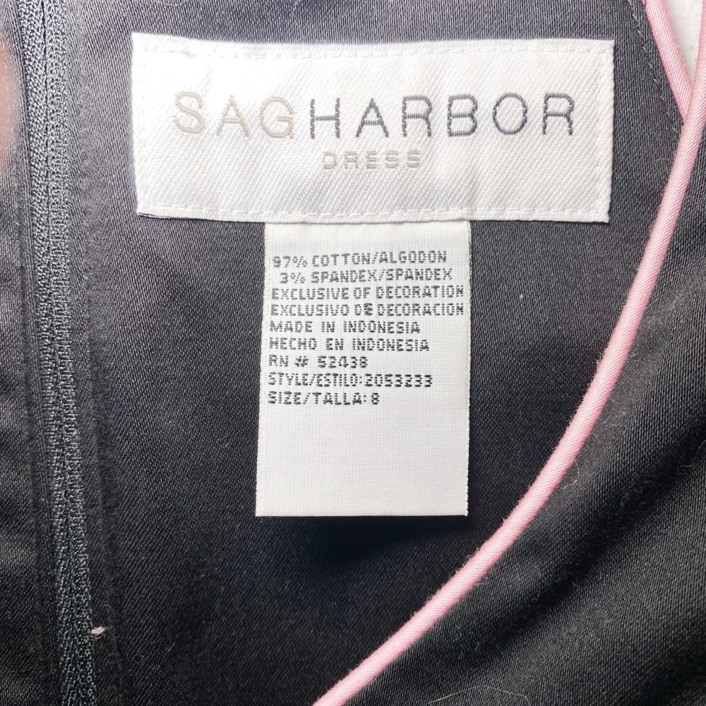 Sag Harbor Black Dress with Floral Embroidery - Picture 9 of 16